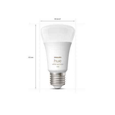 SET 2 becuri smart LED Philips- soclu E27- putere 9.5W- forma clasic- lumina toate nuantele de alb- alimentare 220 - 240 V- 0000