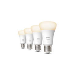 SET 4 becuri smart LED Philips- soclu E27- putere 9W- forma clasic- lumina alb calda- alimentare 220 - 240 V- 000008719514319141