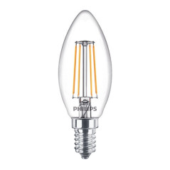SET 3 becuri LED Philips- soclu E14- putere 4.7W- forma lumanare- lumina alb calda- alimentare 220 - 240 V- 000008718699777791ti