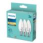 SET 3 becuri LED Philips- soclu E14- putere 5W- forma lumanare- lumina alb calda- alimentare 220 - 240 V- 000008719514313385timb