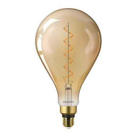 BEC LED Philips- soclu E27- putere 4.5W- forma clasic- lumina flacara- alimentare 220 - 240 V- 000008719514313828timbru verde 0.