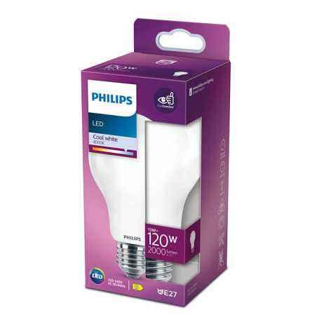 BEC LED Philips- soclu E27- putere 13W- forma clasic- lumina alb rece- alimentare 220 - 240 V- 000008718699764531timbru verde 0.