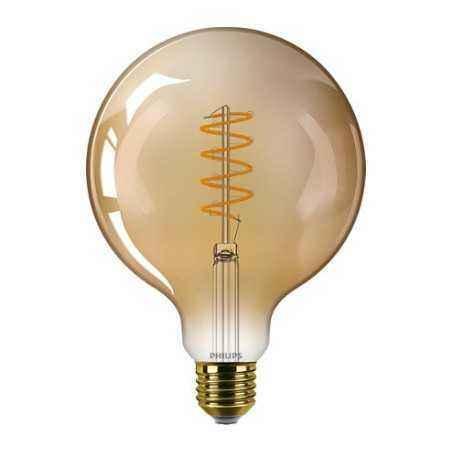 BEC LED Philips- soclu E27- putere 7.3W- forma sferic- lumina flacara- alimentare 220 - 240 V- 000008719514337831timbru verde 0.