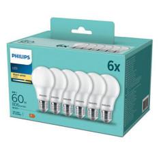 SET 3 becuri LED Philips- soclu E27- putere 8W- forma clasic- lumina alb calda- alimentare 220 - 240 V- 000008718699775490timbru