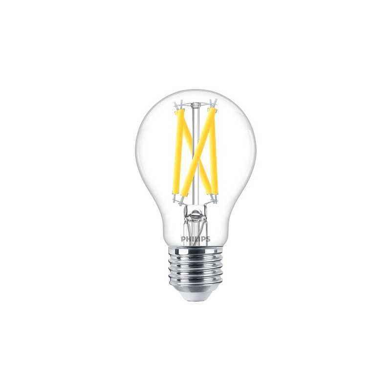 BEC LED Philips- soclu E27- putere 7.2W- forma clasic- lumina alb calda- alimentare 220 - 240 V- 000008719514323995timbru verde