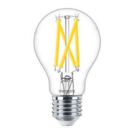 BEC LED Philips- soclu E27- putere 7.2W- forma clasic- lumina alb calda- alimentare 220 - 240 V- 000008719514323995timbru verde