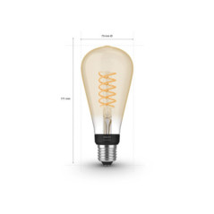 BEC smart LED Philips- soclu E27- putere 7W- forma oval- lumina alb calda- alimentare 220 - 240 V- 000008719514279179timbru verd