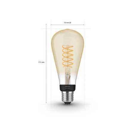BEC smart LED Philips- soclu E27- putere 7W- forma oval- lumina alb calda- alimentare 220 - 240 V- 000008719514279179timbru verd