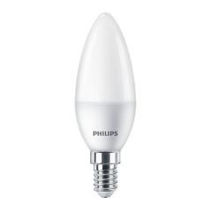 BEC LED Philips- soclu E14- putere 5W- forma lumanare- lumina alb calda- alimentare 220 - 240 V- 000008719514310056timbru verde
