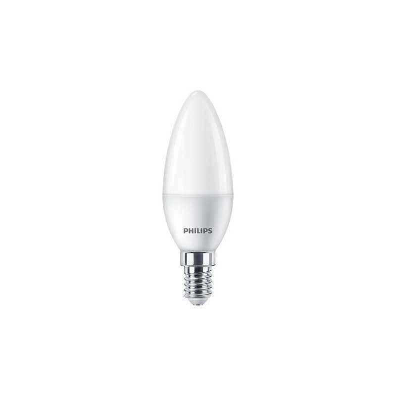 BEC LED Philips- soclu E14- putere 5W- forma lumanare- lumina alb calda- alimentare 220 - 240 V- 000008719514310056timbru verde