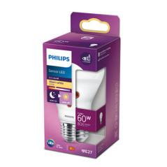 BEC LED Philips- soclu E27- putere 7.5W- forma clasic- lumina alb calda- alimentare 220 - 240 V- 000008718699782696timbru verde