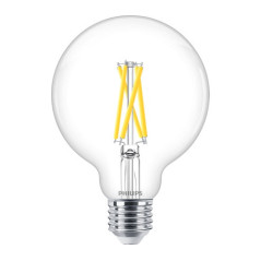 BEC LED Philips- soclu E27- putere 5.9W- forma sferic- lumina alb calda- alimentare 220 - 240 V- 000008719514323957timbru verde
