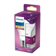 BEC LED Philips- soclu E27- putere 11W- forma clasic- lumina alb calda- alimentare 220 - 240 V- 000008718699769703timbru verde 0