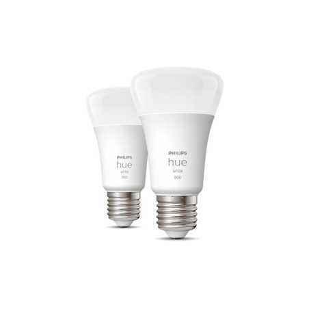 SET 2 becuri smart LED Philips- soclu E27- putere 9W- forma oval- lumina alb calda- alb rece- alimentare 220 - 240 V- 0000087195