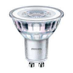 SPOT LED Philips- soclu GU10- putere 4.6W- forma spot- lumina alb calda- alimentare 220 - 240 V- 000008718699776114timbru verde