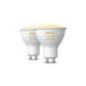 SET 2 becuri smart LED Philips- soclu GU10- putere 5W- forma spot- lumina alb- alimentare 220 - 240 V- 000008719514340121timbru