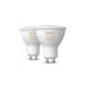 SET 2 becuri smart LED Philips- soclu GU10- putere 5W- forma spot- lumina alb- alimentare 220 - 240 V- 000008719514340121timbru