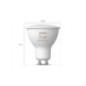 SET 2 becuri smart LED Philips- soclu GU10- putere 5W- forma spot- lumina multicolora- alimentare 220 - 240 V- 00000871951434008