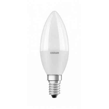 BEC LED Osram- soclu E14- putere 7W- forma lumanare- lumina alb calda- alimentare 220 - 240 V- 000004058075152915timbru verde 0.