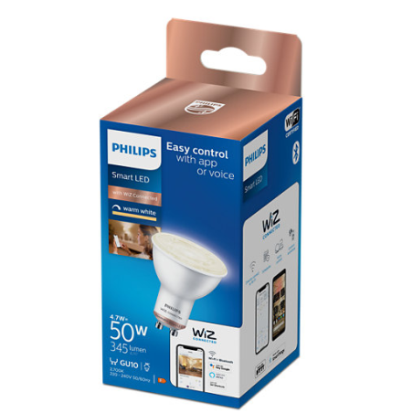 SPOT incastrat smart LED Philips- soclu GU10- putere 4.7 W- forma spot- lumina alb rece- alimentare 220 - 240 V- 000008719514372