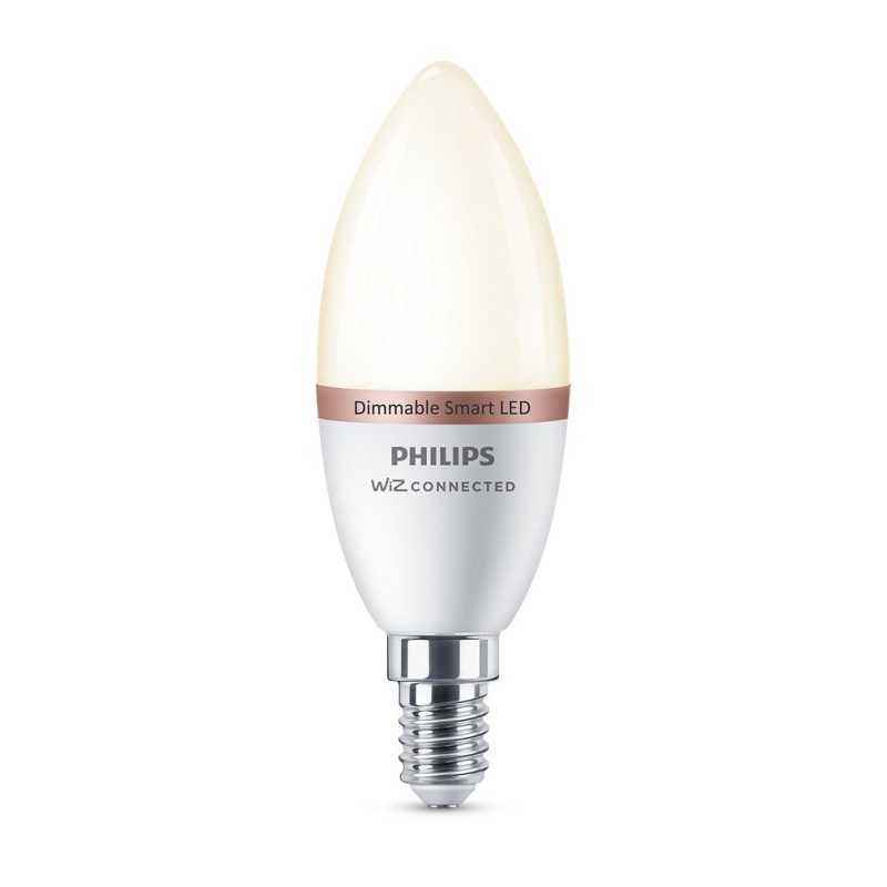 BEC smart LED Philips- soclu E14- putere 4.9 W- forma lumanare- lumina alb rece- alimentare 220 - 240 V- 000008719514372368timbr
