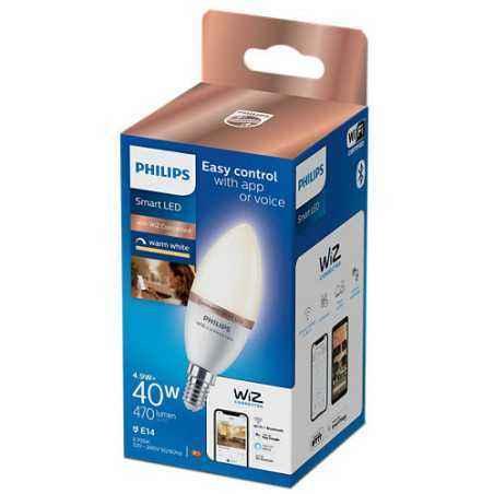 BEC smart LED Philips- soclu E14- putere 4.9 W- forma lumanare- lumina alb rece- alimentare 220 - 240 V- 000008719514372368timbr