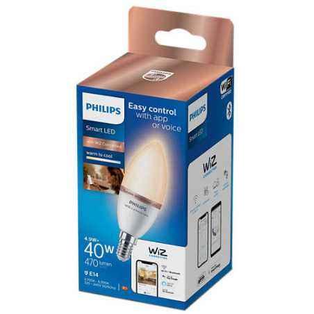 BEC smart LED Philips- soclu E14- putere 4.9 W- forma lumanare- lumina alb calda alb rece- alimentare 220 - 240 V- 0000087195143