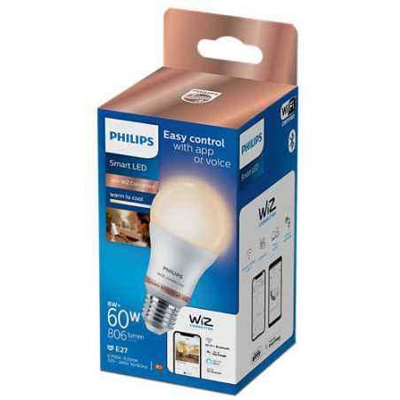 BEC smart LED Philips- soclu E27- putere 8 W- forma clasic- lumina alb calda alb rece- alimentare 220 - 240 V- 00000871951437242