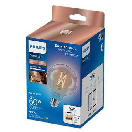 BEC smart LED Philips- soclu E27- putere 7 W- forma sferic- lumina alb calda alb rece- alimentare 220 - 240 V- 00000871951437218