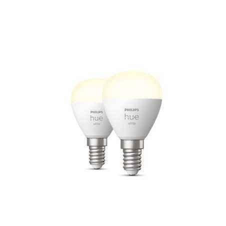 Set 2 BEC smart LED Philips- soclu E14- putere 5.7 W- forma clasic- lumina alba- alimentare 220 - 240 V- 000008719514356771timbr