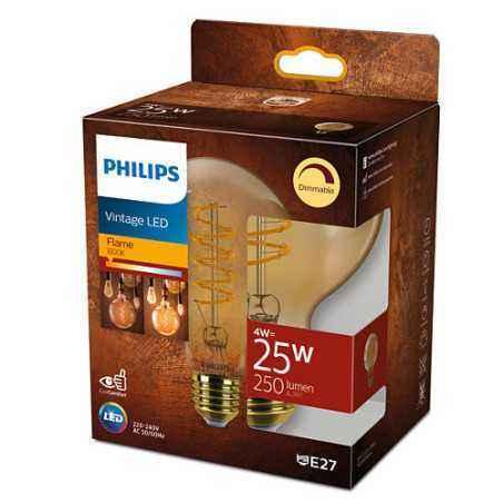 BEC LED Philips- soclu E27- putere 4 W- forma oval- lumina alb calda- alimentare 220 - 240 V- 000008719514315471timbru verde 0.4