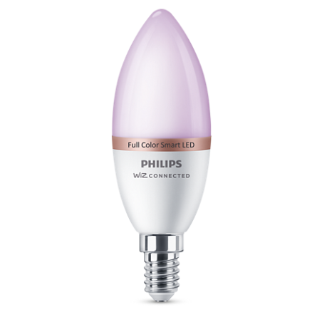 Bec LED RGB inteligent Philips- lumanare- 000008719514372405timbru verde 0.45 lei)