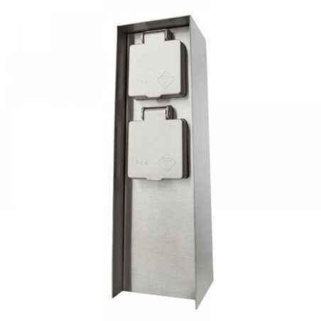 PRIZA exterior PHILIPS- 2 X socket- inox- IP44- 0000008718291455400timbru verde 0.18 lei)