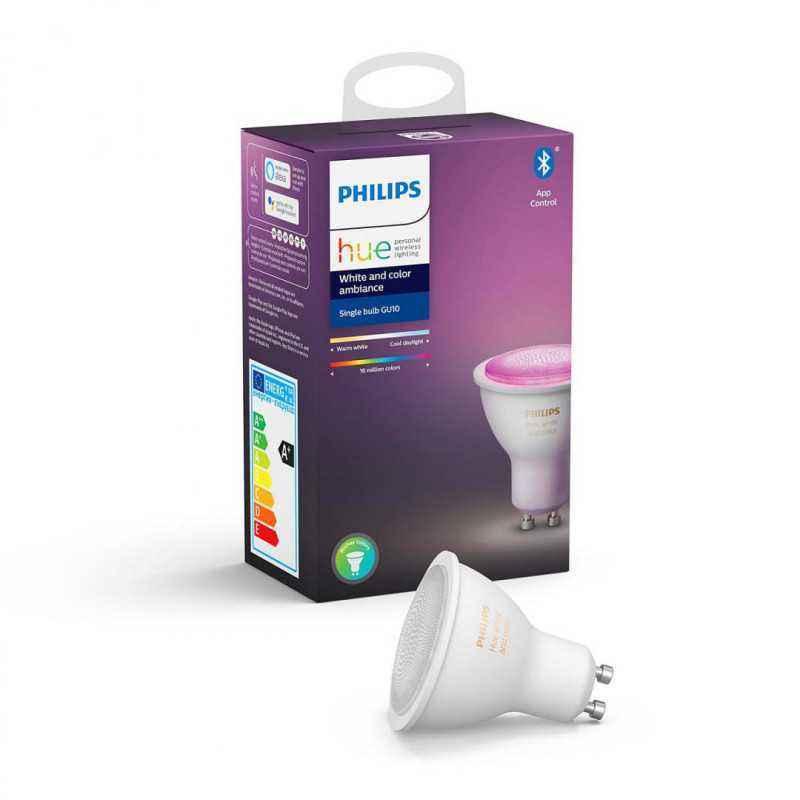 SPOT incastrat smart LED Philips- soclu GU10- putere 5.7W- forma spot- lumina multicolora- alimentare 220 - 240 V- 0000087186996