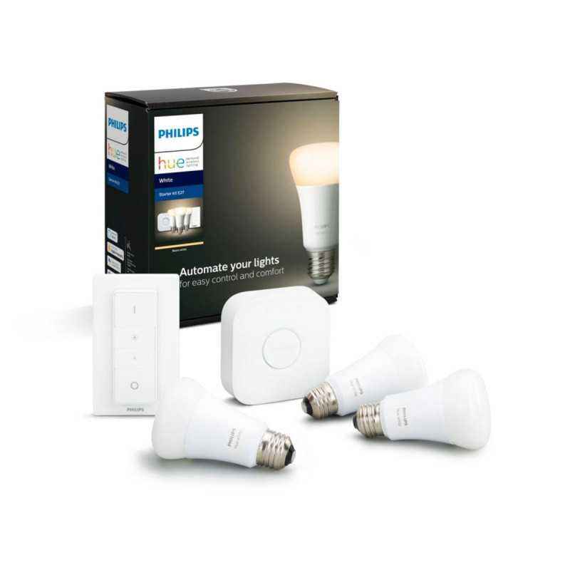 SET 3 KIT smart LED Philips- soclu E27- putere 9W- forma clasic- lumina alb calda- alimentare 220 - 240 V- 000008718696785232tim