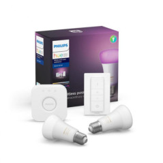 SET 2 KIT smart LED Philips- soclu E27- putere 9W- forma clasic- lumina alb- alimentare 220 - 240 V- 000008718699701352(timbru v