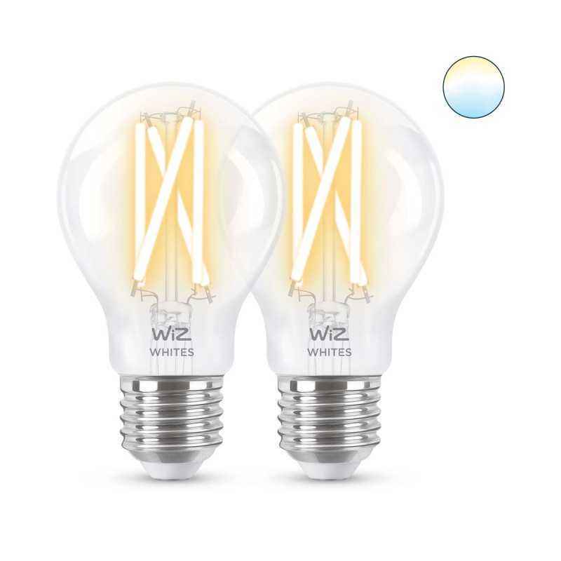 SET 2 becuri smart LED Philips- soclu E27- putere 7W- forma clasic- lumina toate nuantele de alb- alimentare 220 - 240 V- 000008