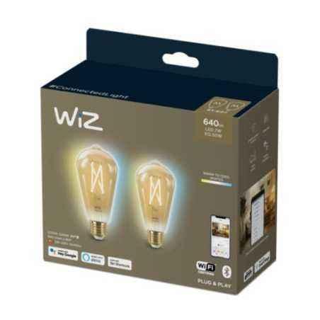 SET 2 becuri smart LED Philips- soclu E27- putere 6.7W- forma clasic- lumina toate nuantele de alb- alimentare 220 - 240 V- 0000