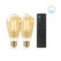 SET 2 becuri smart LED Philips- soclu E27- putere 7W- forma clasic- lumina toate nuantele de alb- alimentare 220 - 240 V- 000008