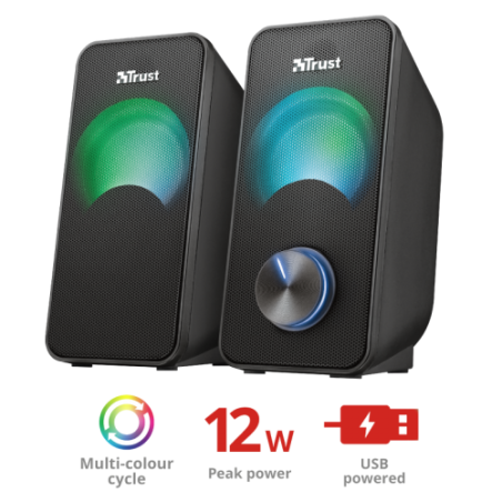 BOXE PC Trust Arys RGB Compact 2.0 Speaker Set 23120timbru verde 2.00 lei)