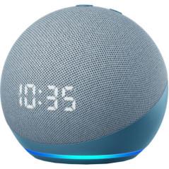SmartGadget Amazon Echo Dot4th Gen) Smart speaker with Alexausa) EU adapter included Twilight Blue- PHT14651(timbru verde 0.8