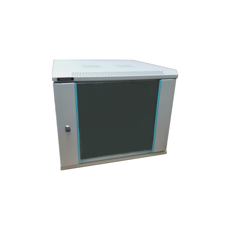 Rack 4U 600x450- dezasamblat- montare pe perete- usa din sticla- panouri laterale detasabile si securizate- culoare gri RAL 7035