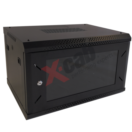 Cabinet metalic de perete 19- tip rack wallmount- 9U 600x800 mm- Xcab S Negru Xcab-9U80S.9004