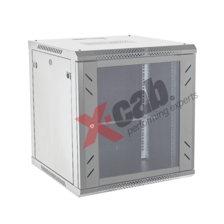 CABINETE Xcab metalic de perete 19- tip rack wallmount- 12U 600x600 mm- Xcab S Gri Xcab-12U60S.7035