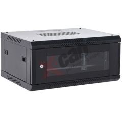 Cabinet metalic de perete 19- tip rack wallmount- 4U 600x450 mm- Xcab Negru Xcab-4U45S.9004
