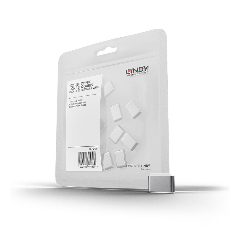 Lindy 10xUSB C Port Blocker(w/o key) alb LY-40439