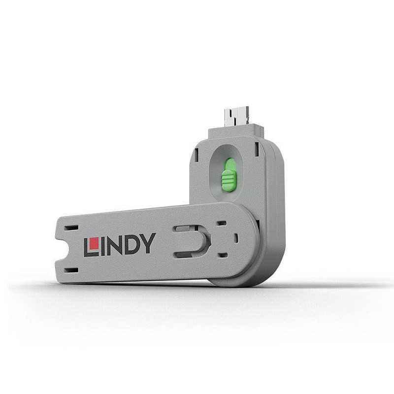 Lindy USB A Port Blocker(w/o key) Green LY-40621