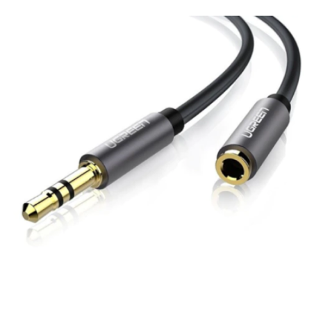 CABLU audio Ugreen- AV118 stereo 3.5 mm jackT) la 3.5 mm jackM)- 1 m- conectori auriti- negru 10592timbru verde 0.18 lei) - 6957