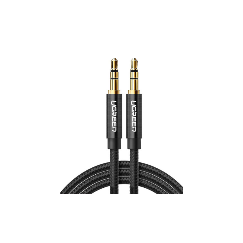 CABLU audio Ugreen- AV112 stereo 3.5 mm jackT) la 3.5 mm jackT)- 2m- conectori auriti- braided- negru 50363timbru verde 0.18 lei
