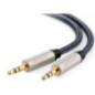 CABLU audio Ugreen- AV125 stereo 3.5 mm jackT) la 3.5 mm jackT)- braided- 2m- conectori auriti- gri 10604timbru verde 0.18 lei)